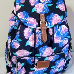 Victoria’s Secret PINK Navy Blue Floral Backpack